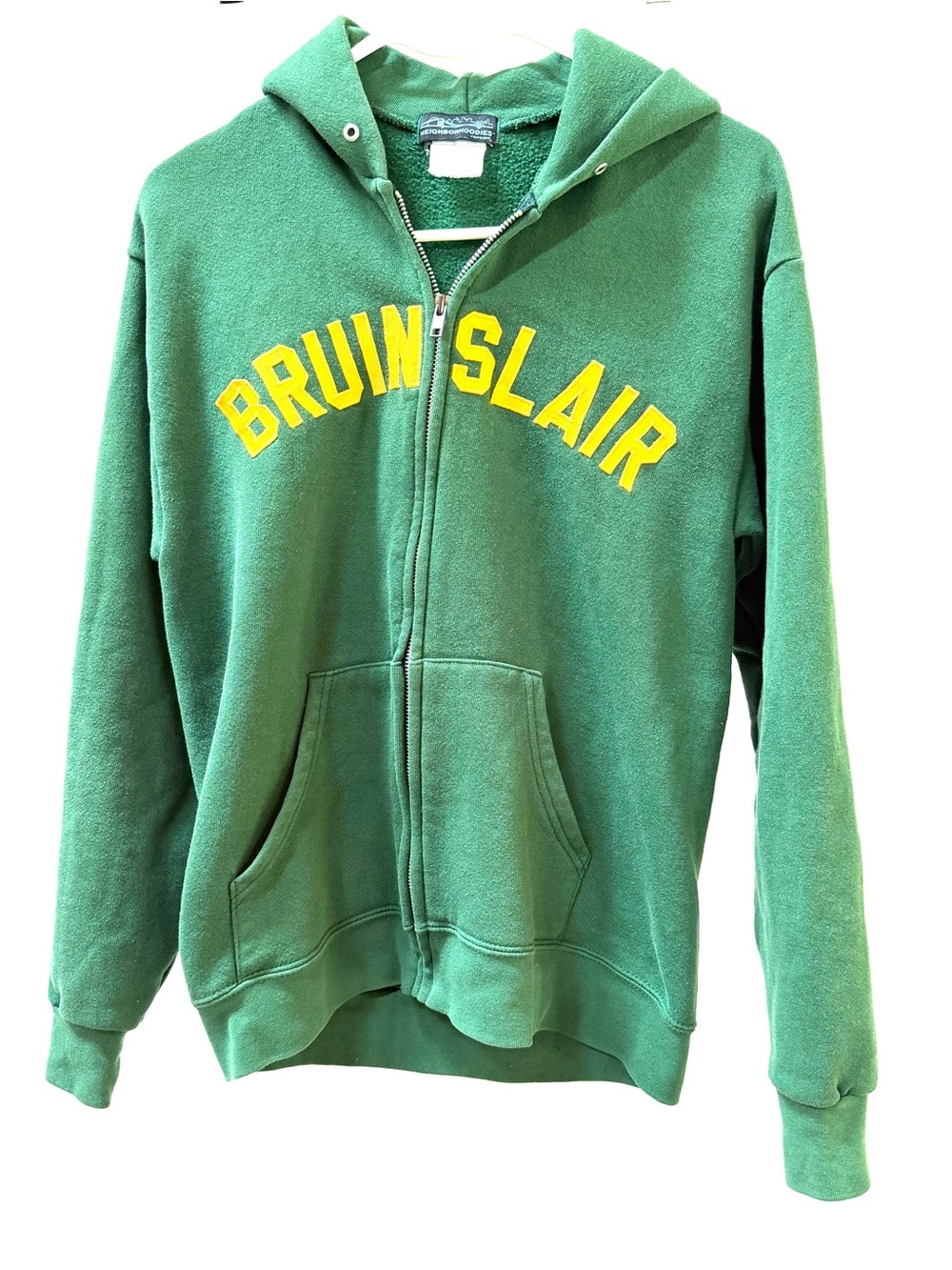 Green 'Brunislair' Neighborhoodies Zip Up Hoodie, Size Women’s M /Men’s S